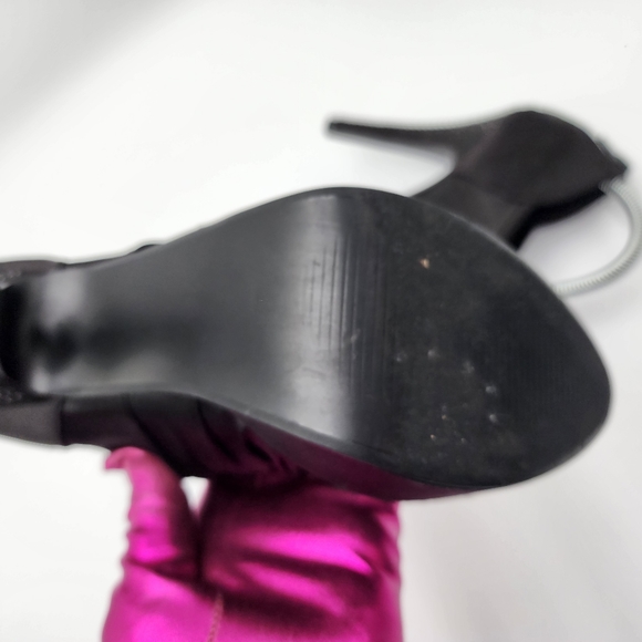 Vintage Bootie Peep-Toe, Black Rhinestone by Atmosphere, Rare, SZ US8/UK6/EU39 - Picture 12 of 17